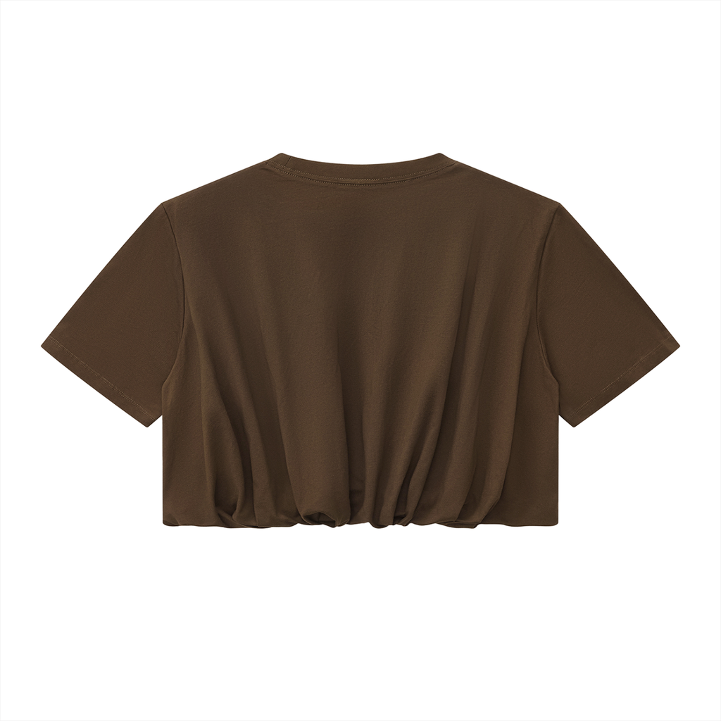 Ethereal Women’s Crop Bubble Hem T-Shirt