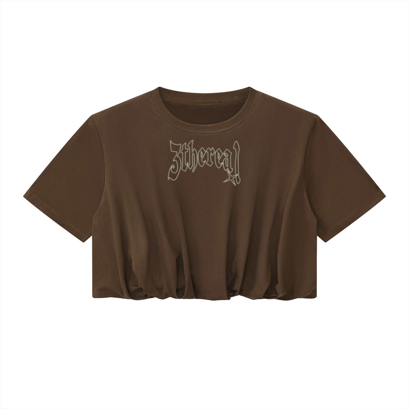 Ethereal Women’s Crop Bubble Hem T-Shirt
