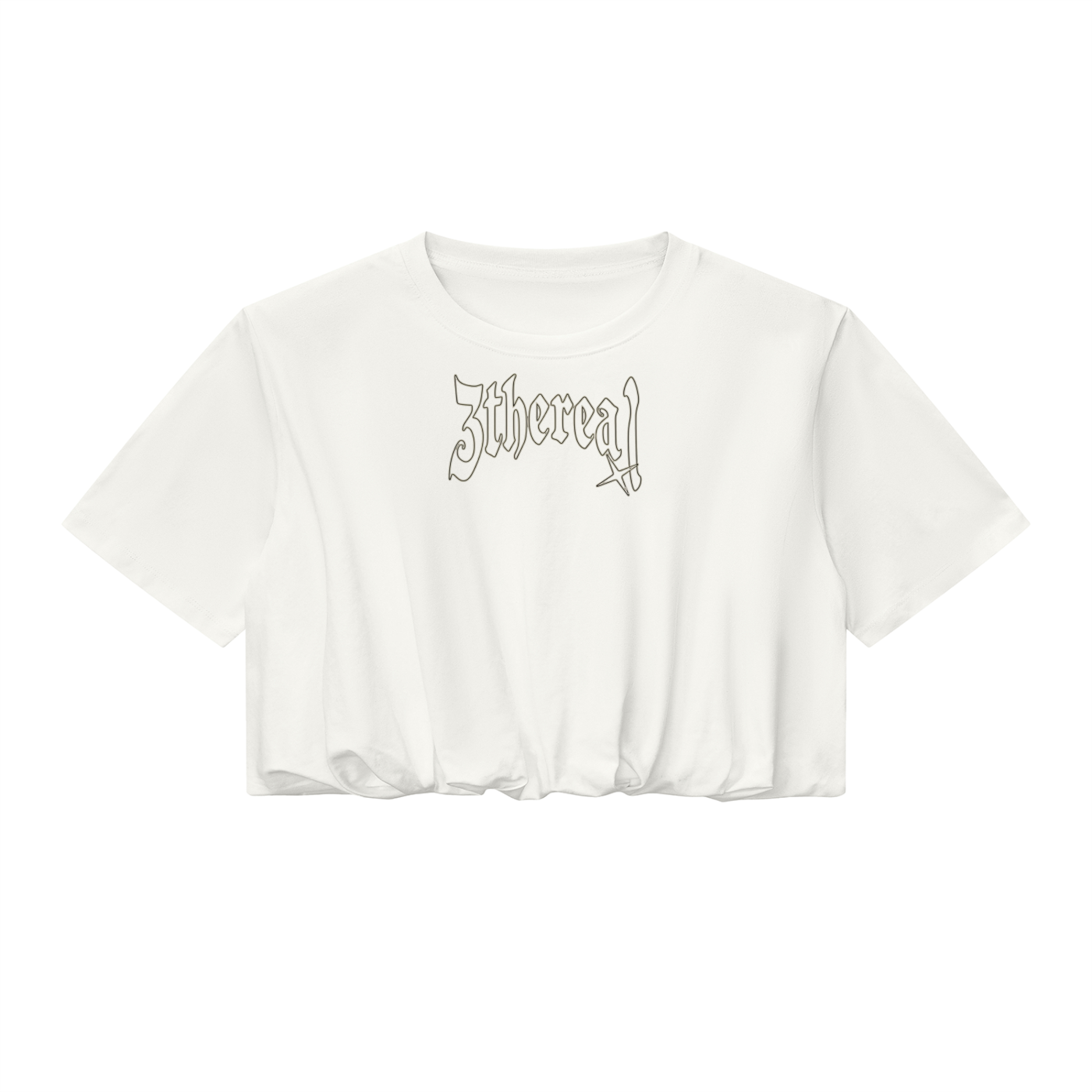Ethereal Women’s Crop Bubble Hem T-Shirt
