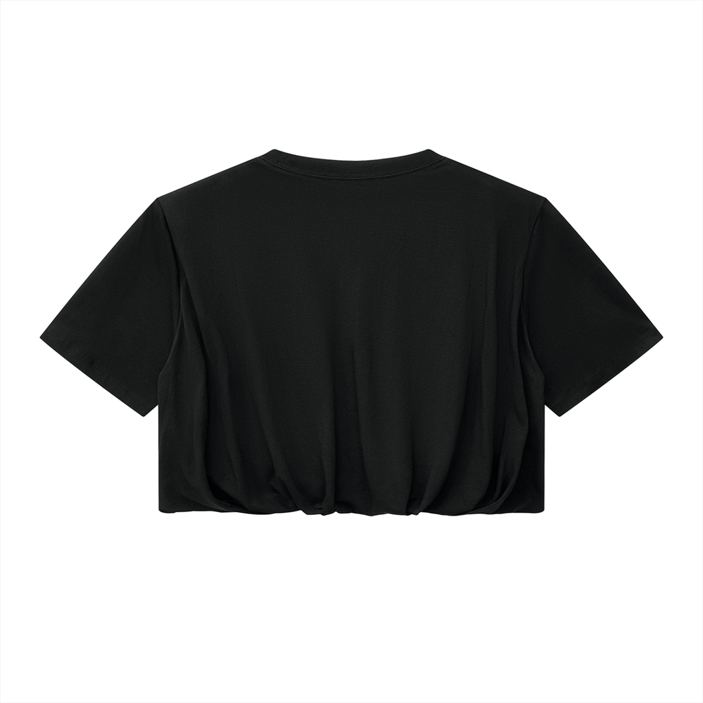 Ethereal Women’s Crop Bubble Hem T-Shirt