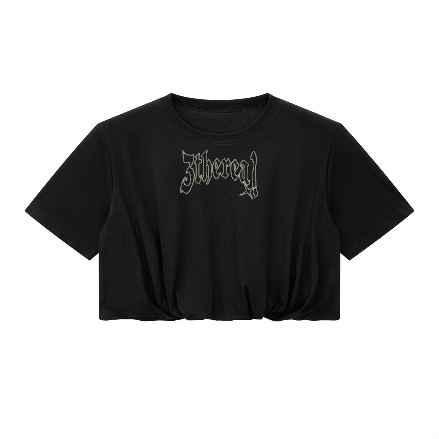 Ethereal Women’s Crop Bubble Hem T-Shirt